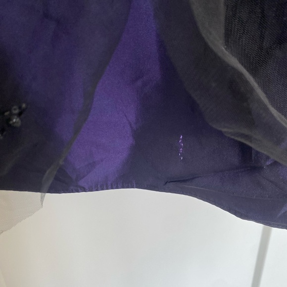 Emporio Armani Dress Wrap Tulle‎ Velvety Beaded Star Purple Size US 8 - Picture 10 of 10